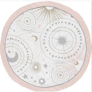 Sweet Jojo Designs Blush Pink Celestial Star Moon Play Tummy Time Mat Baby